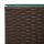 vidaXL Beistelltisch mit Glasplatte Braun 35x35x52 cm Poly Rattan