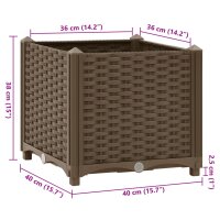 vidaXL Hochbeet 40x40x38 cm Polypropylen