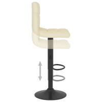 vidaXL Barhocker 2 Stk. Creme Stoff