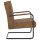 vidaXL Freischwinger Braun Stoff