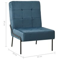 vidaXL Relaxstuhl 65x79x87 cm Blau Samt