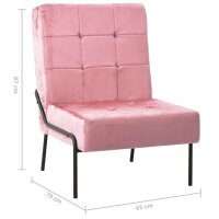 vidaXL Relaxstuhl 65x79x87 cm Rosa Samt