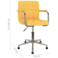 vidaXL Bürostuhl Drehbar Senfgelb Stoff