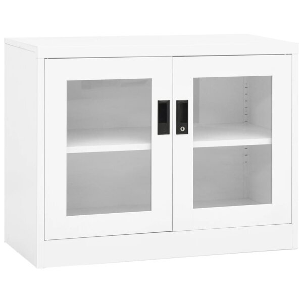 vidaXL B&uuml;roschrank Wei&szlig; 90x40x70 cm Stahl