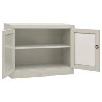 vidaXL B&uuml;roschrank Hellgrau 90x40x70 cm Stahl