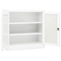 vidaXL B&uuml;roschrank Wei&szlig; 90x40x90 cm Stahl