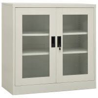 vidaXL Büroschrank Hellgrau 90x40x90 cm Stahl