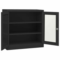 vidaXL Büroschrank Anthrazit 90x40x90 cm Stahl