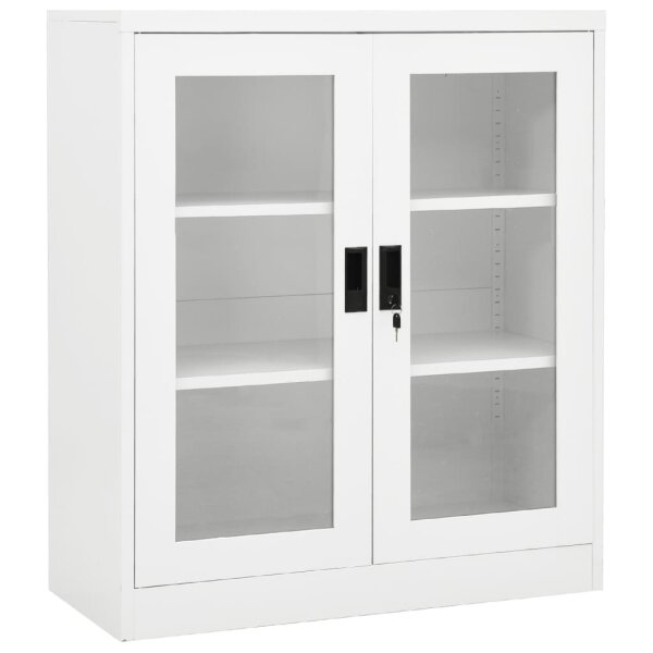 vidaXL B&uuml;roschrank Wei&szlig; 90x40x105 cm Stahl