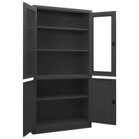 vidaXL B&uuml;roschrank Anthrazit 90x40x180 cm Stahl