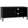 vidaXL TV-Schrank Schwarz 90x30x44 cm Stahl und Glas