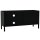 vidaXL TV-Schrank Schwarz 90x30x44 cm Stahl und Glas