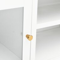 vidaXL TV-Schrank Wei&szlig; 90x30x44 cm Stahl und Glas