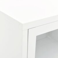 vidaXL TV-Schrank Wei&szlig; 90x30x44 cm Stahl und Glas