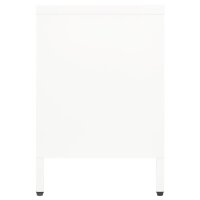 vidaXL TV-Schrank Wei&szlig; 105x35x52 cm Stahl und Glas