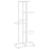 vidaXL Blumenständer 5-Etagen 43x22x98 cm Weiß Metall