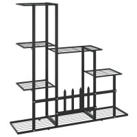 vidaXL Blumenst&auml;nder 94,5x25x88 cm Schwarz Metall