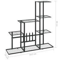 vidaXL Blumenst&auml;nder 94,5x25x88 cm Schwarz Metall