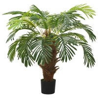 vidaXL Künstliche Palme Cycas mit Topf 90 cm Grün