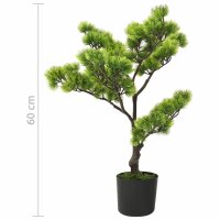 vidaXL K&uuml;nstlicher Bonsai Pinus mit Topf 60 cm Gr&uuml;n