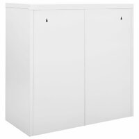 vidaXL Schiebet&uuml;renschrank Grau 90x40x90 cm Stahl