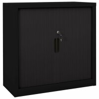 vidaXL Schiebetürenschrank Schwarz 90x40x90 cm Stahl