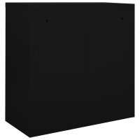 vidaXL Schiebet&uuml;renschrank Schwarz 90x40x90 cm Stahl