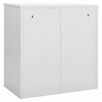 vidaXL Schlie&szlig;fachschrank Hellgrau und Rot 90x45x92,5 cm Stahl