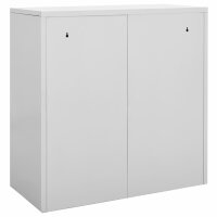 vidaXL Schlie&szlig;fachschrank Hellgrau 90x45x92,5 cm Stahl