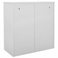 vidaXL Schlie&szlig;fachschrank Hellgrau 90x45x92,5 cm Stahl