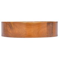 vidaXL Waschbecken Massivholz Teak &Phi;40x10 cm