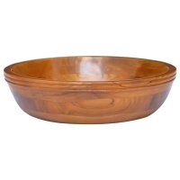 vidaXL Waschbecken Massivholz Teak &Phi;40x10 cm