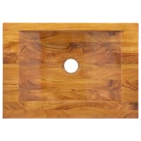 vidaXL Waschbecken Massivholz Teak 50x35x10 cm