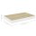 vidaXL Schweberegale 2 Stk. Eiche und Wei&szlig; 50x23x3,8 cm MDF