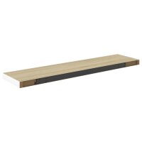 vidaXL Schwebendes Wandregal Eiche und Wei&szlig; 120x23,5x3,8 cm MDF