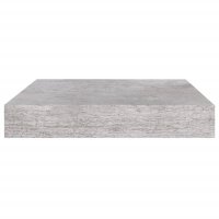 vidaXL Schweberegale 4 Stk. Betongrau 23x23,5x3,8 cm MDF