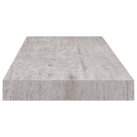 vidaXL Schweberegale 2 Stk. Betongrau 60x23,5x3,8 cm MDF