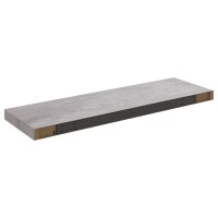 vidaXL Schweberegal Betongrau 80x23,5x3,8 cm MDF