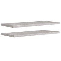 vidaXL Schweberegale 2 Stk. Betongrau 90x23,5x3,8 cm MDF