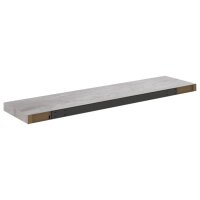 vidaXL Schweberegale 2 Stk. Betongrau 90x23,5x3,8 cm MDF