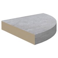 vidaXL Eck-Wandregal Betongrau 25x25x3,8 cm MDF