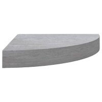 vidaXL Eck-Wandregal 2 Stk. Betongrau 35x35x3,8 cm MDF