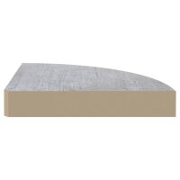 vidaXL Eck-Wandregal 2 Stk. Betongrau 35x35x3,8 cm MDF