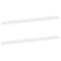vidaXL Wandregale 2 Stk. Weiß 100x9x3 cm