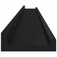 vidaXL Wandregale 2 Stk. Schwarz 100x9x3 cm