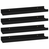 vidaXL Wandregale 4 Stk. Schwarz 40x9x3 cm
