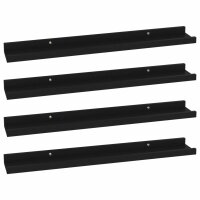 vidaXL Wandregale 4 Stk. Schwarz 60x9x3 cm