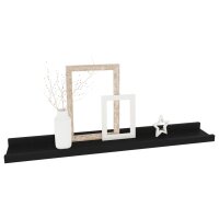 vidaXL Wandregale 4 Stk. Schwarz 60x9x3 cm