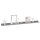 vidaXL Wandregale 4 Stk. Grau 100x9x3 cm
