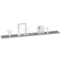 vidaXL Wandregale 4 Stk. Grau 115x9x3 cm